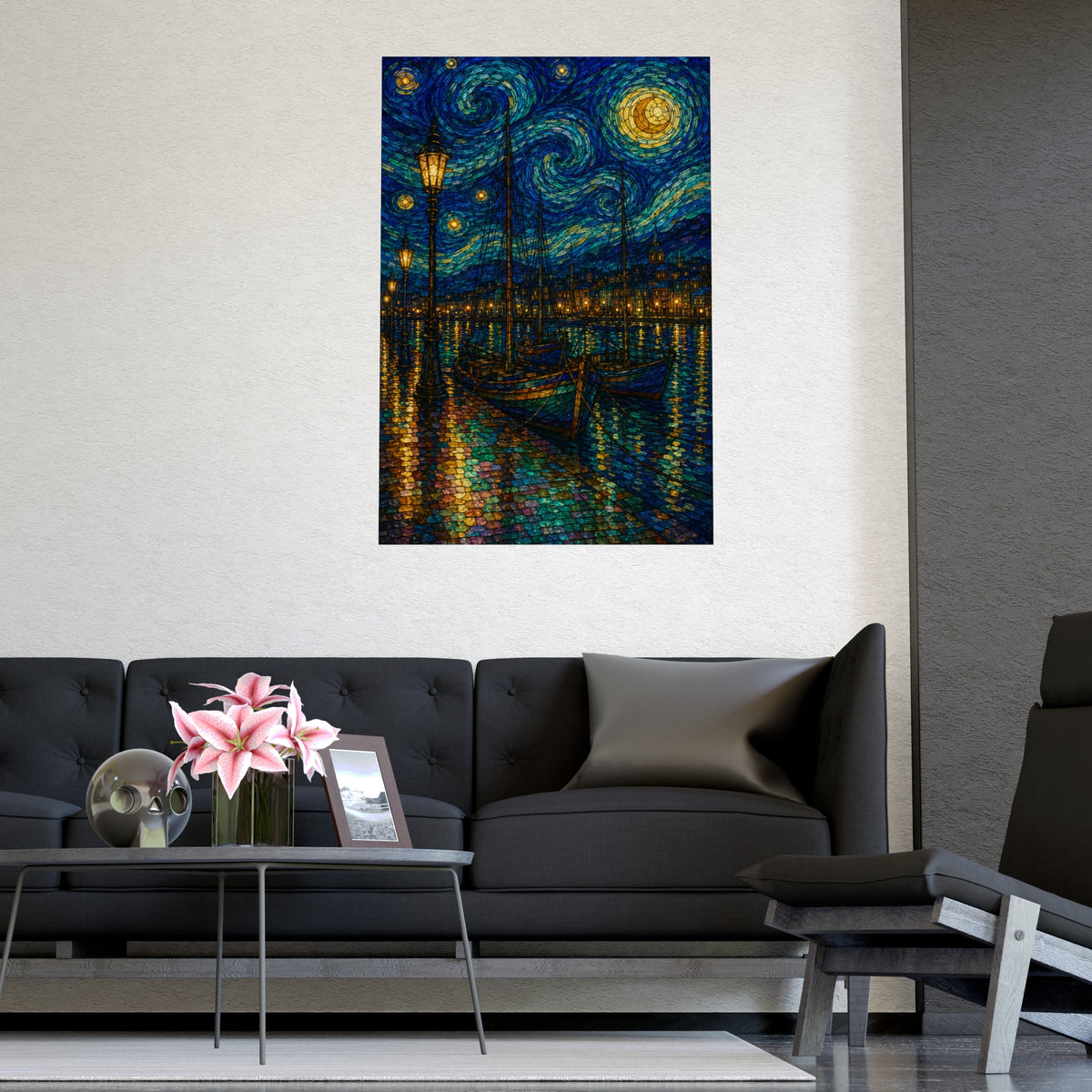 Harbour Lights — harbour lights, shown framed on a wall