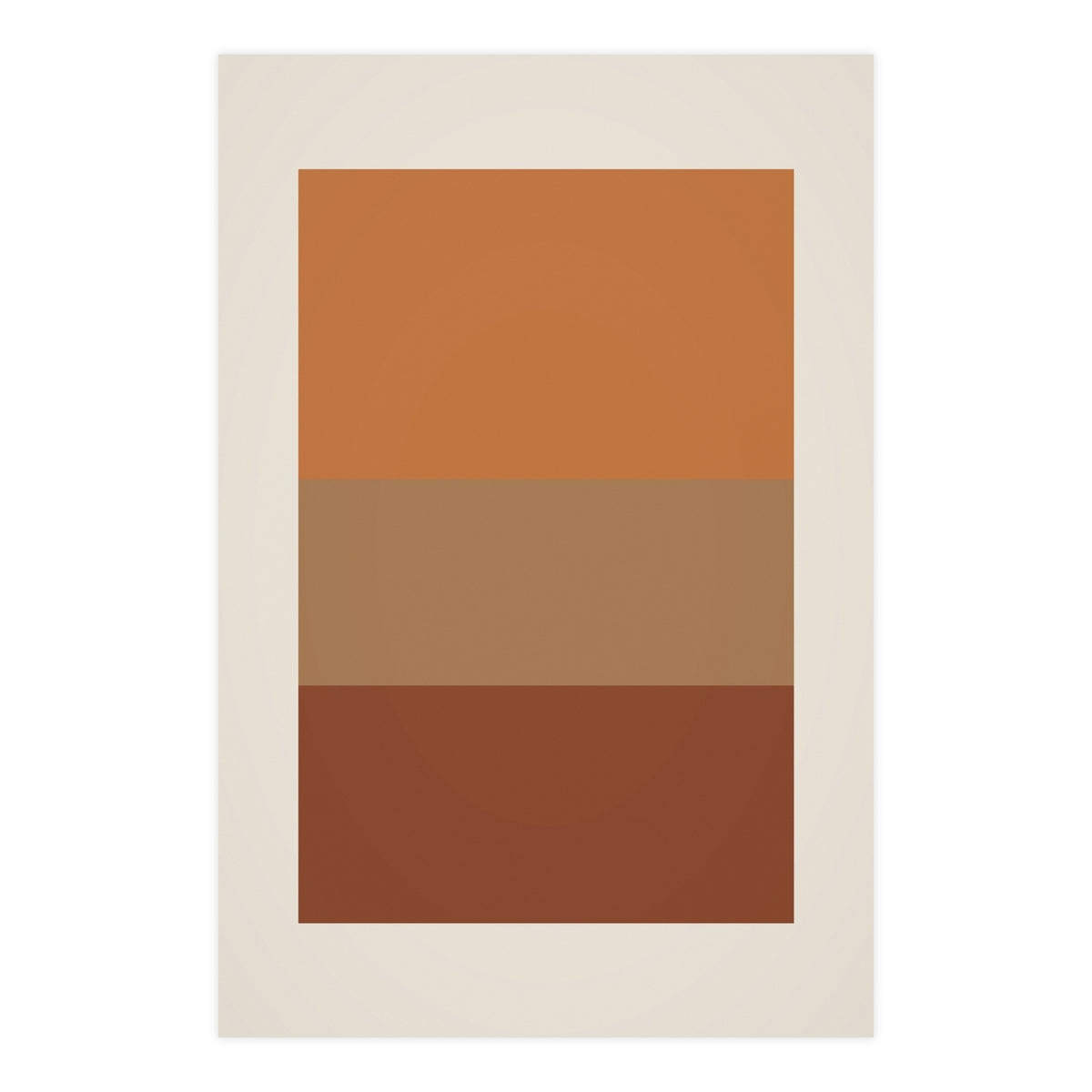 Warm Earth Blocks Boho Wall Art — blocks in a warm earth palette, 24x36 in print