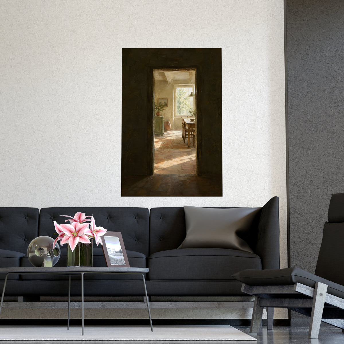 Into the Next Room — into the next room, shown framed on a wall