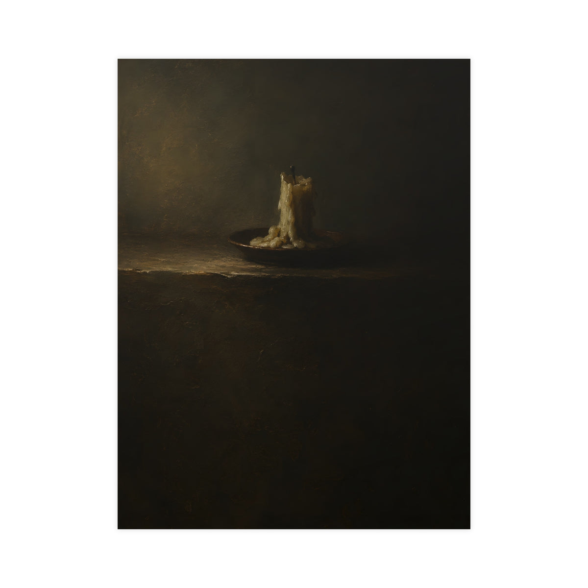 One Candle, Burnt Down — one candle, burnt down, 18x24 in print