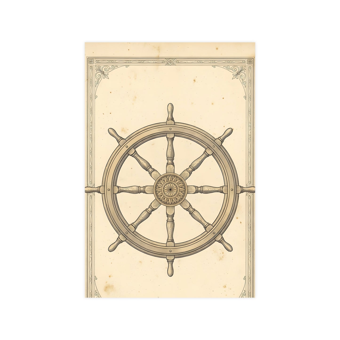 Ship's Wheel — ship's wheel, 12x16 in print