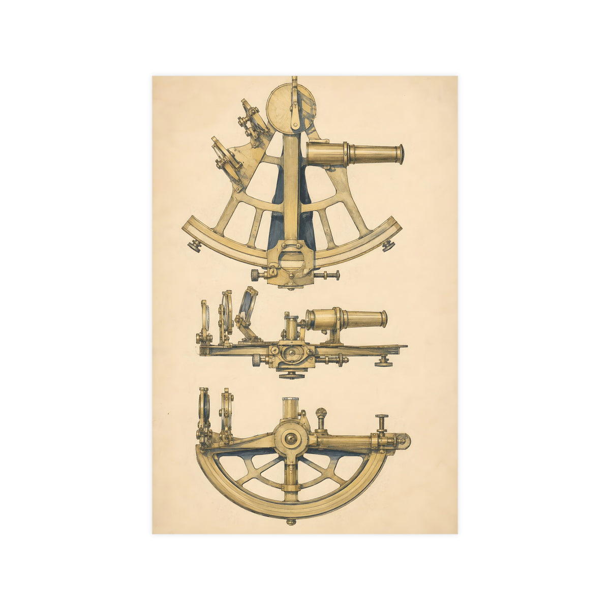 Sextant — sextant, 12x18 in print