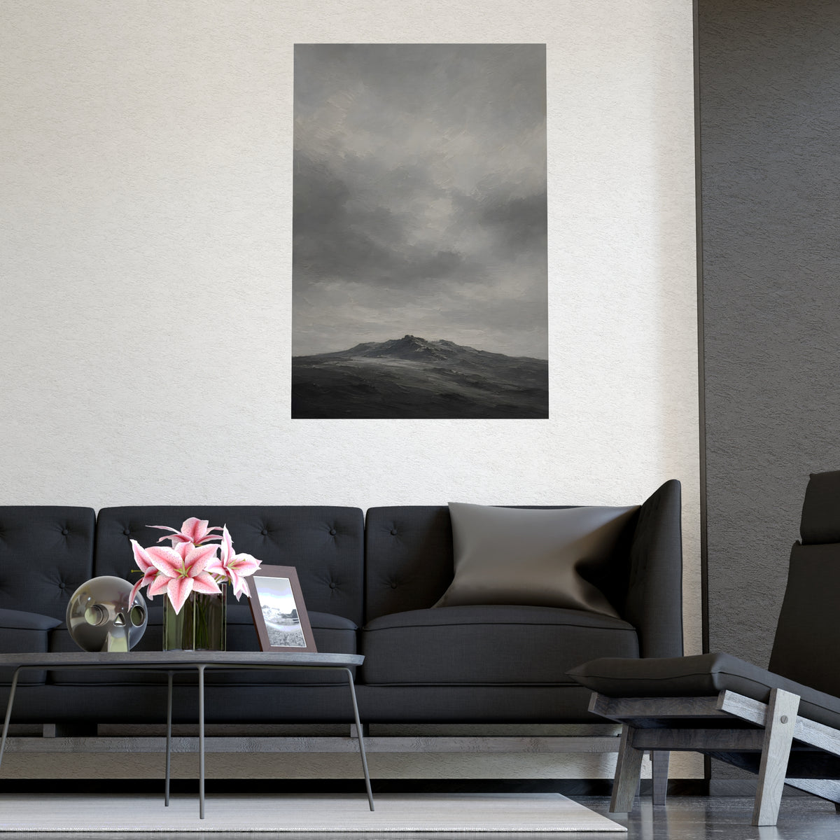 Distant Ridge — distant ridge, shown framed on a wall