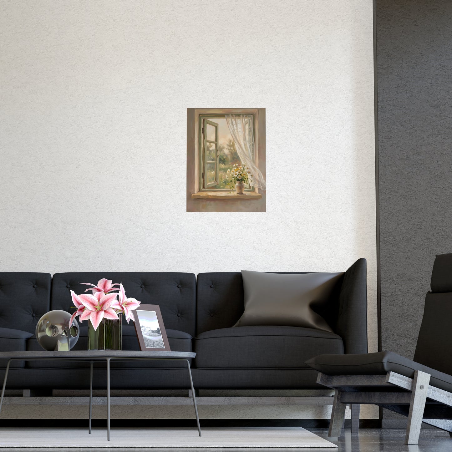 Daisies on the Sill | Romantic Oil Painting Print | Wall Art