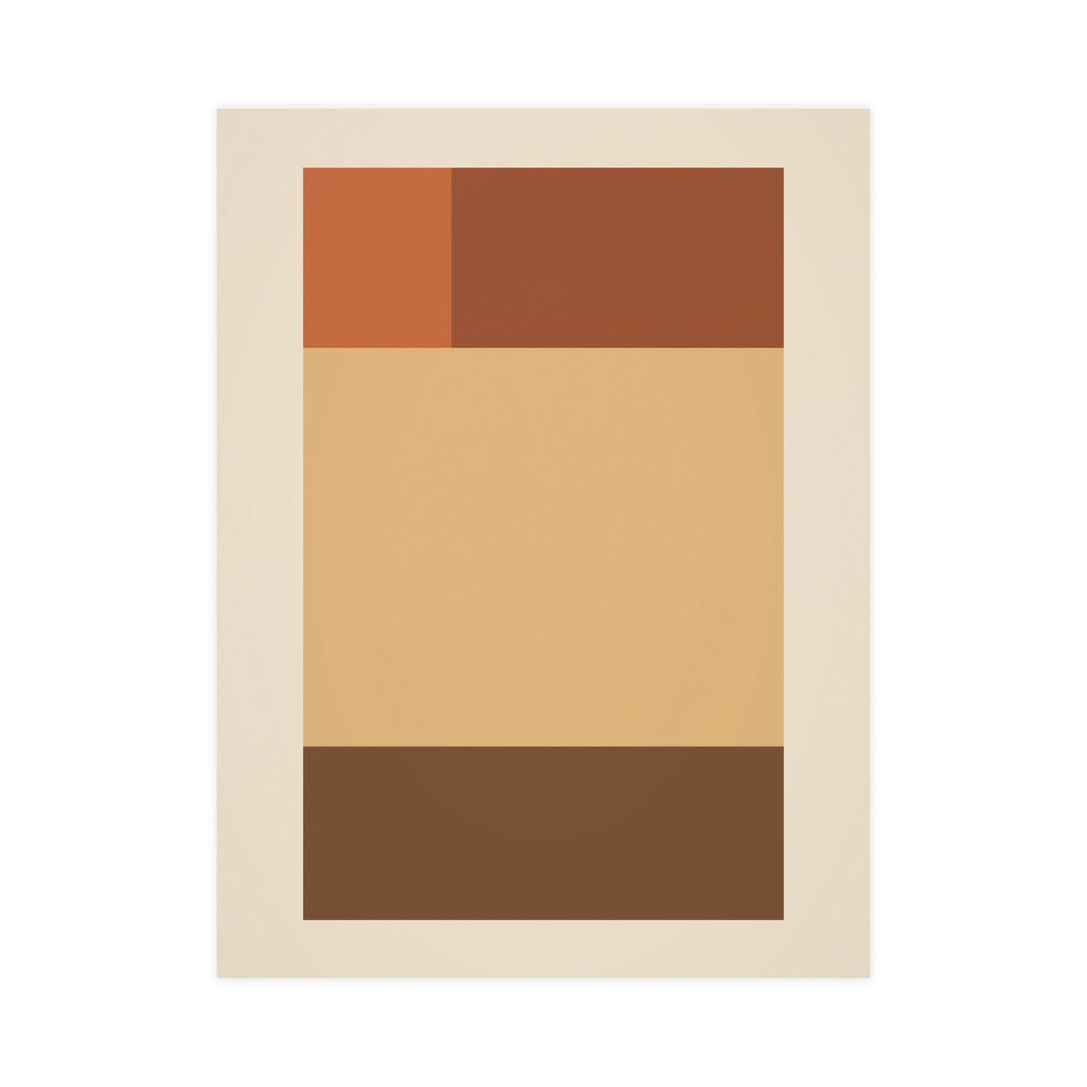 Muted 70s Blocks Retro Wall Art — blocks in a muted 70s palette, 18x24 in print