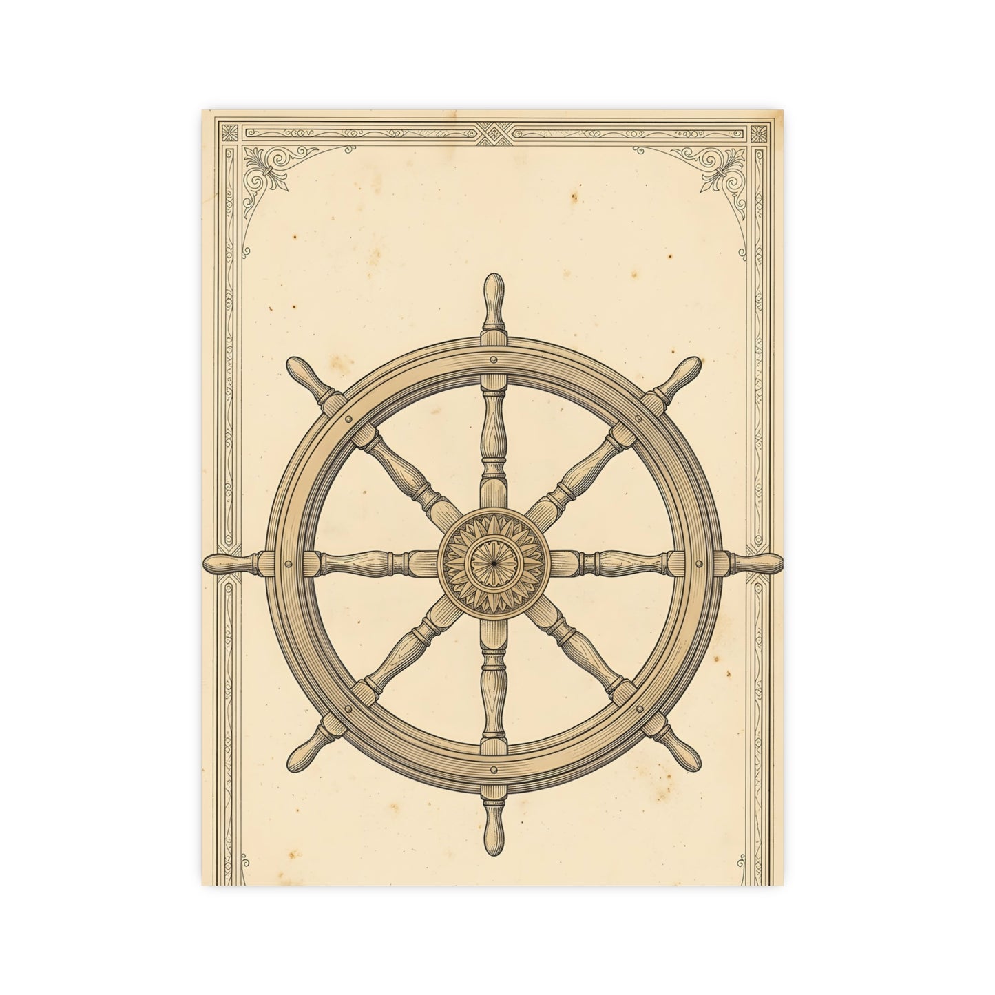 Ship's Wheel — ship's wheel, 16x24 in print