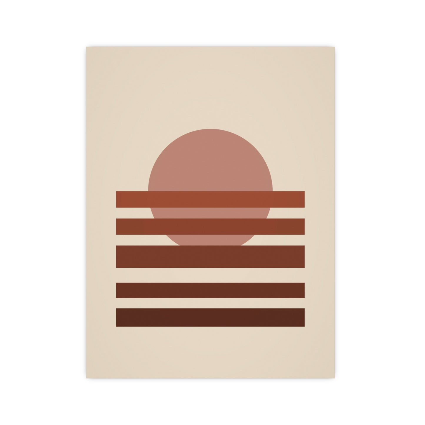 Muted 70s Sunset Landscape Wall Art | Living Room Print